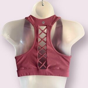 Avia Mauve Crisscross Back Sports Bra - Size M